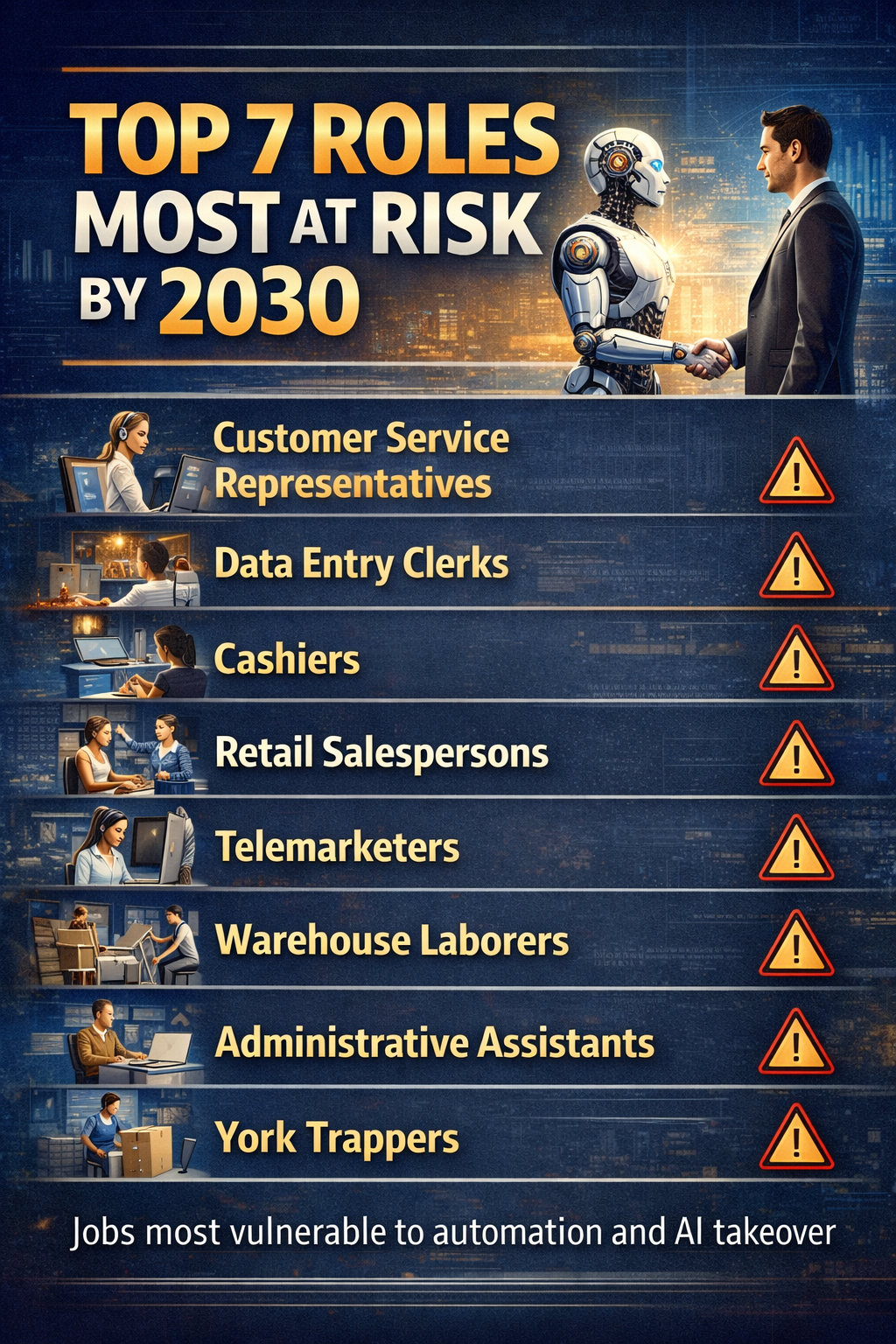 AI Is Coming to Replace These Jobs: Top 7 Roles Most at Risk by 2030 ...